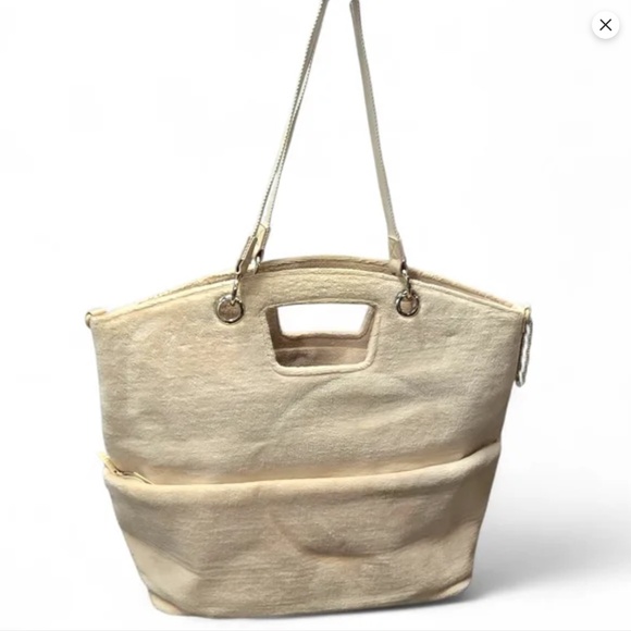 The Terry Tote – Beige | Large Cotton Terry Tote Bag | Sustainable Carryall - Picture 3 of 15